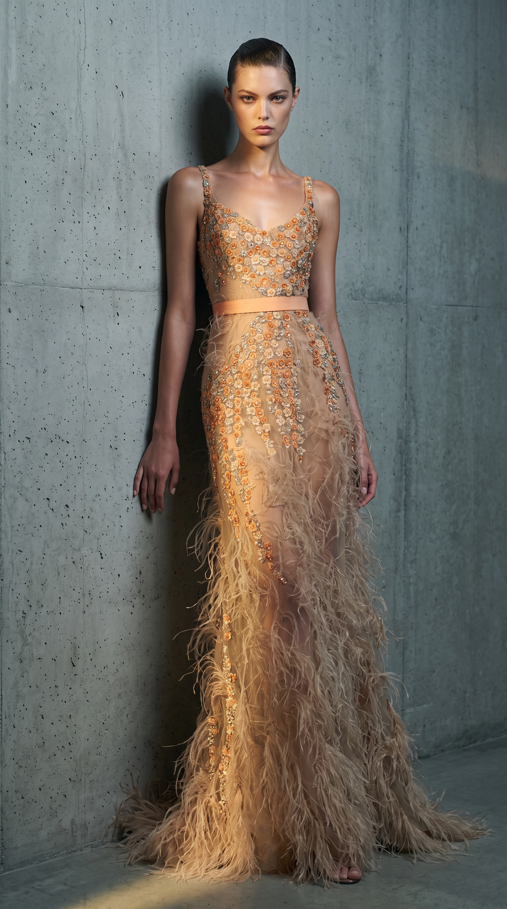 Vestido de noche sin mangas