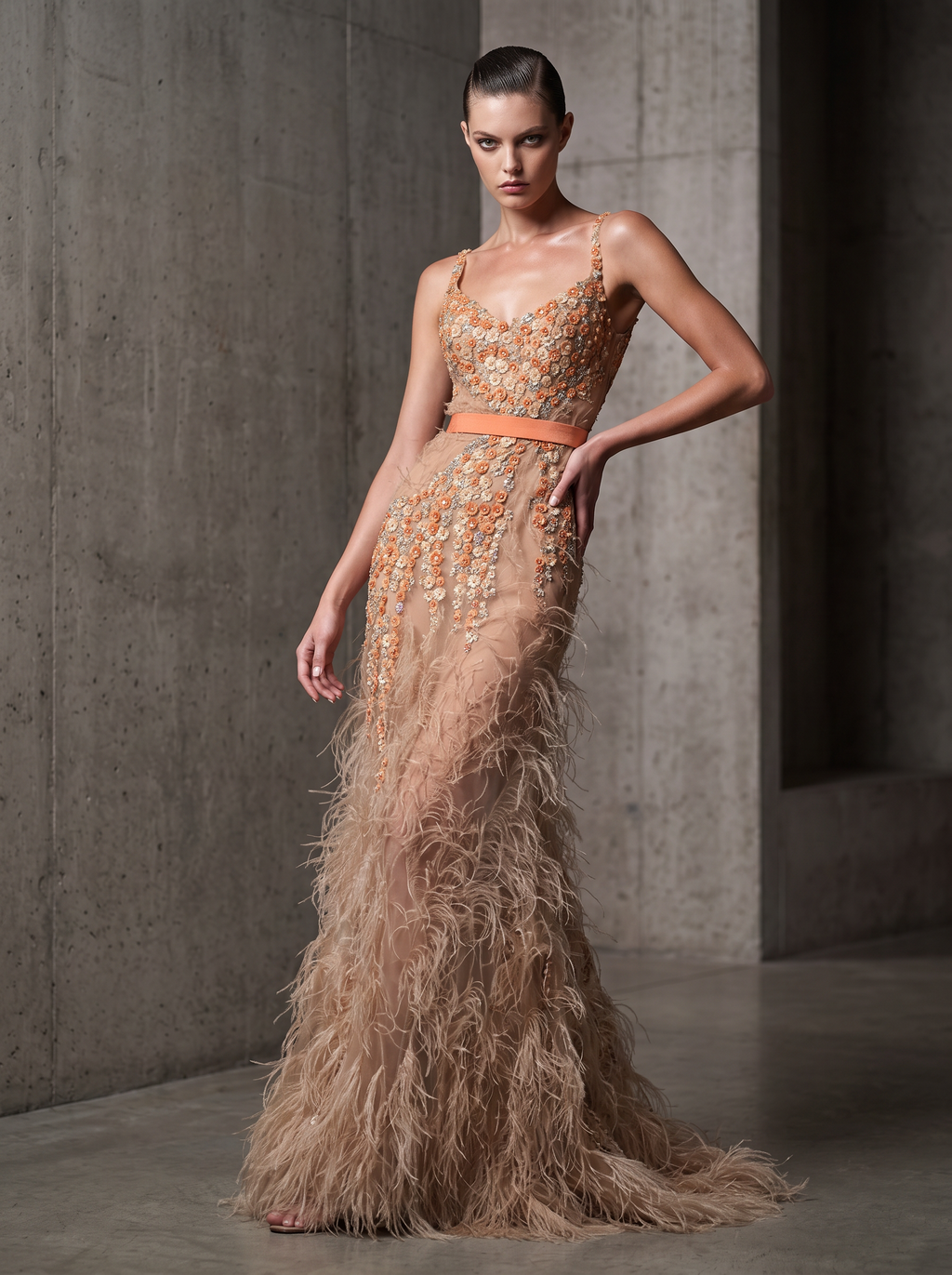 Vestido de noche sin mangas