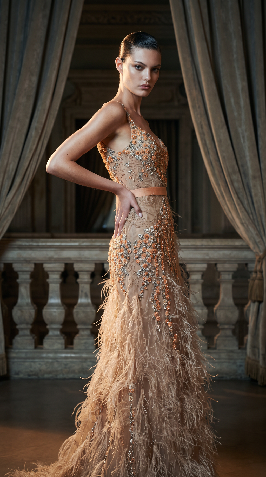 Vestido de noche sin mangas