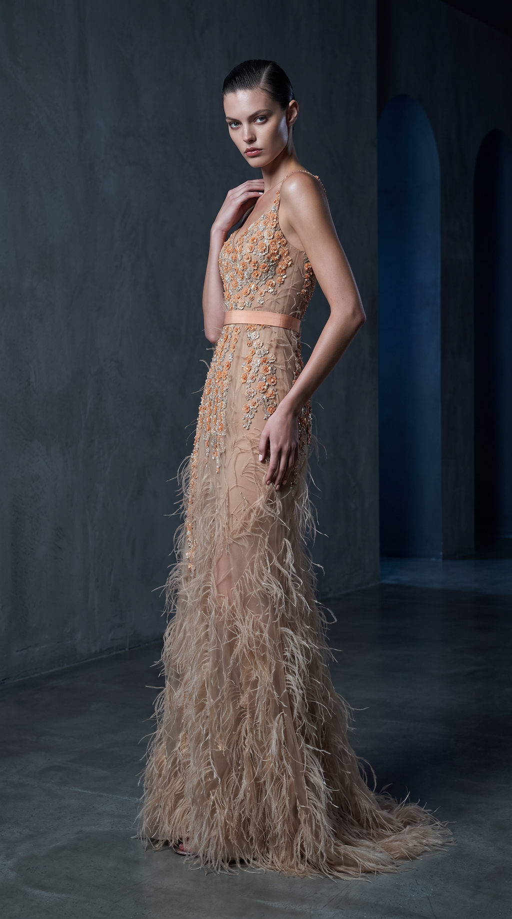 Vestido de noche sin mangas
