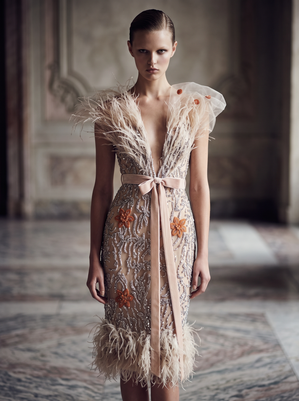 Embellished Sheath Dress