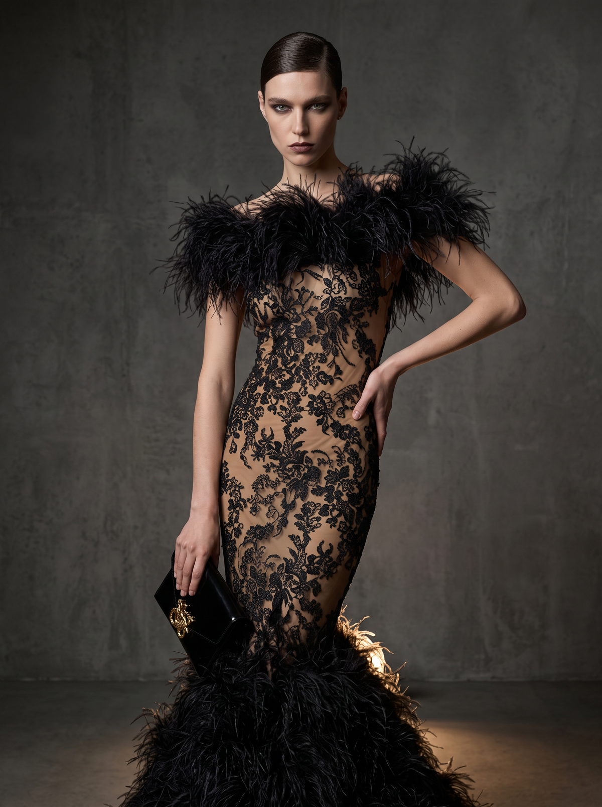 Off Shoulder Evening Gown