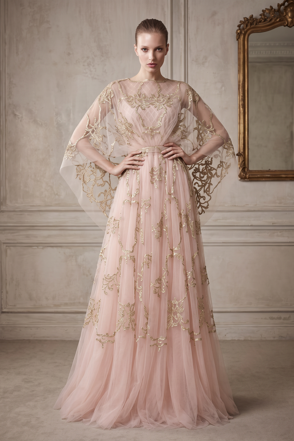 Draped Over Evening Dress