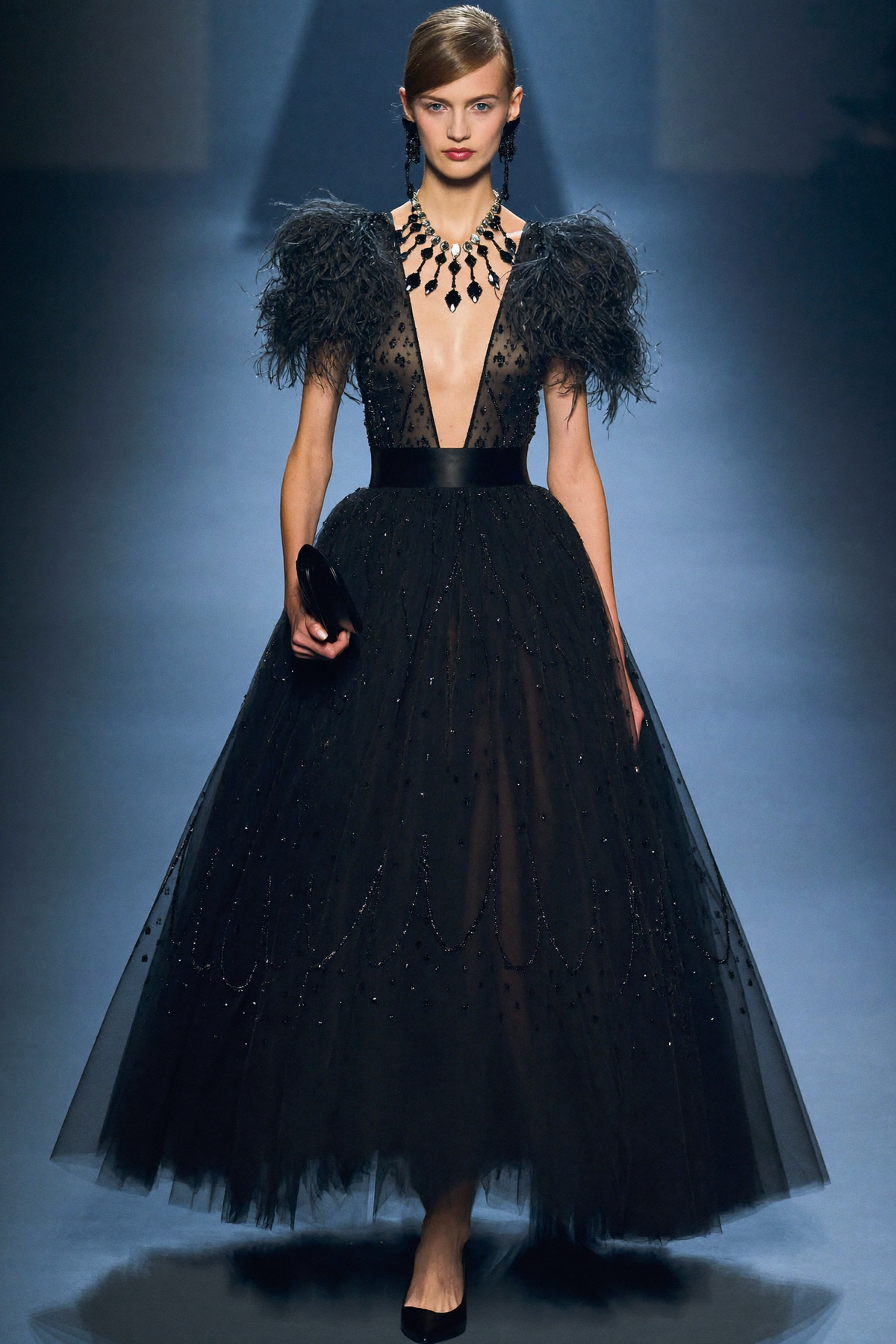 Short Sleeve Evening Dress