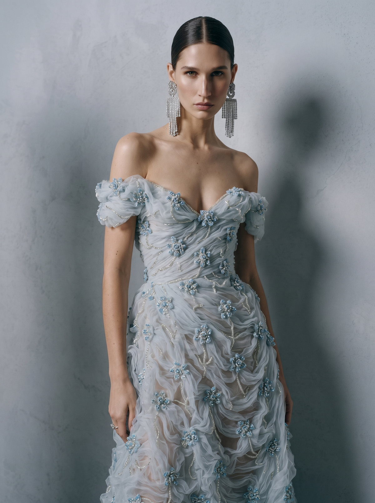 Off-Shoulder Evening Gown