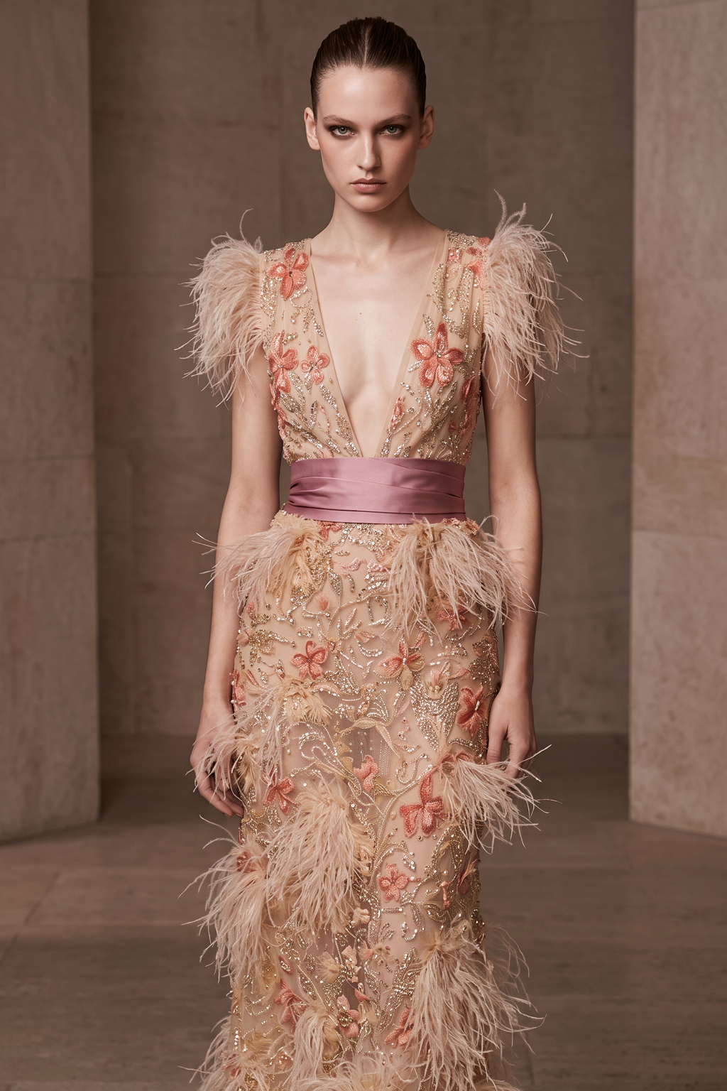 V-Neck Media Gown