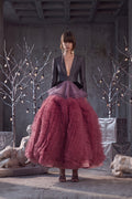 Satin Bodice Tulle Gown