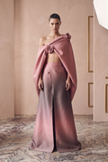 Gradient Floral 2-Piece Gown