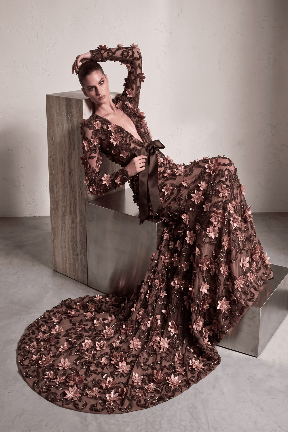 Floral Applique Gown